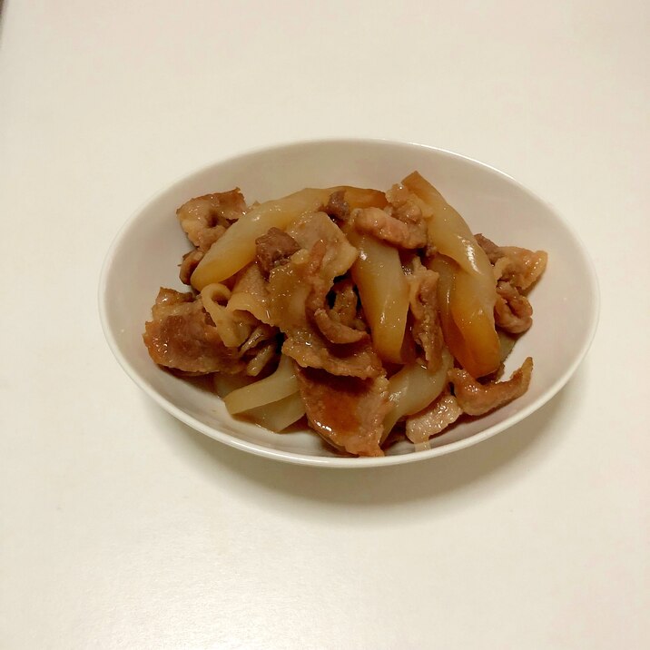 ご飯が進む　こんにゃくと豚肉の煮物♪